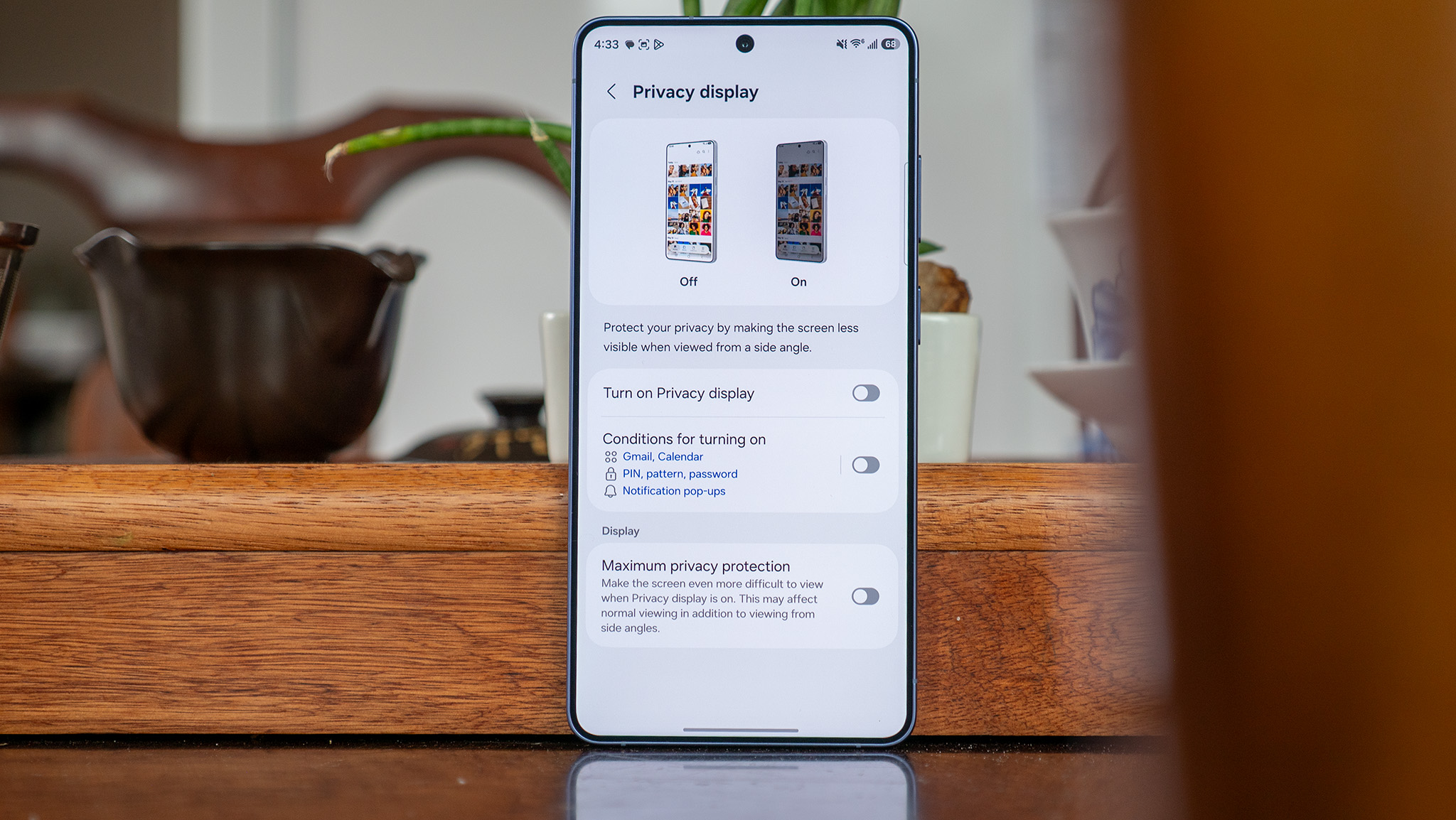 Ρυθμίσεις οθόνης απορρήτου στο Samsung Galaxy S26 Ultra