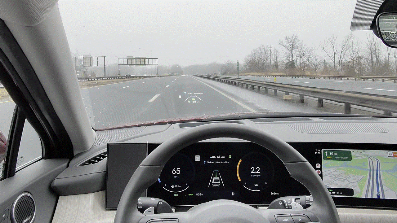 2026 Hyundai Sonata Hybrid - οθόνη κάμερας τυφλού σημείου.