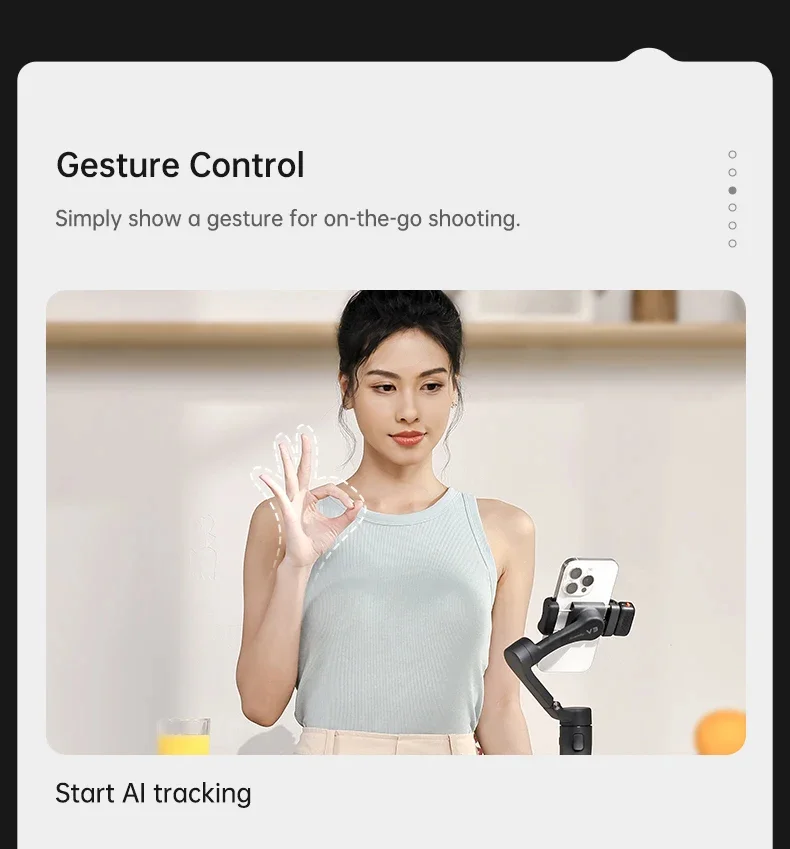 Hohem iSteady V3 Smartphone Stabilizer gesture controls