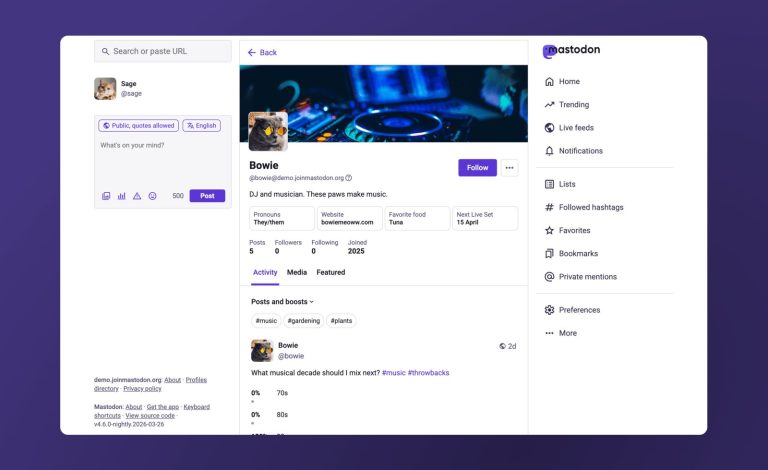 Το Mastodon κάνει την επαλήθευση συνδέσμου πιο εύκολη την εύρεση στον επανασχεδιασμό προφίλ