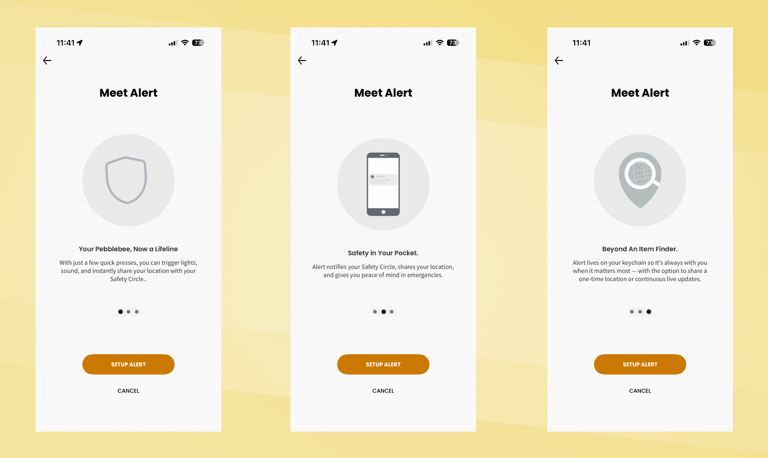 Στιγμιότυπα οθόνης Pebblebee Clip 5.