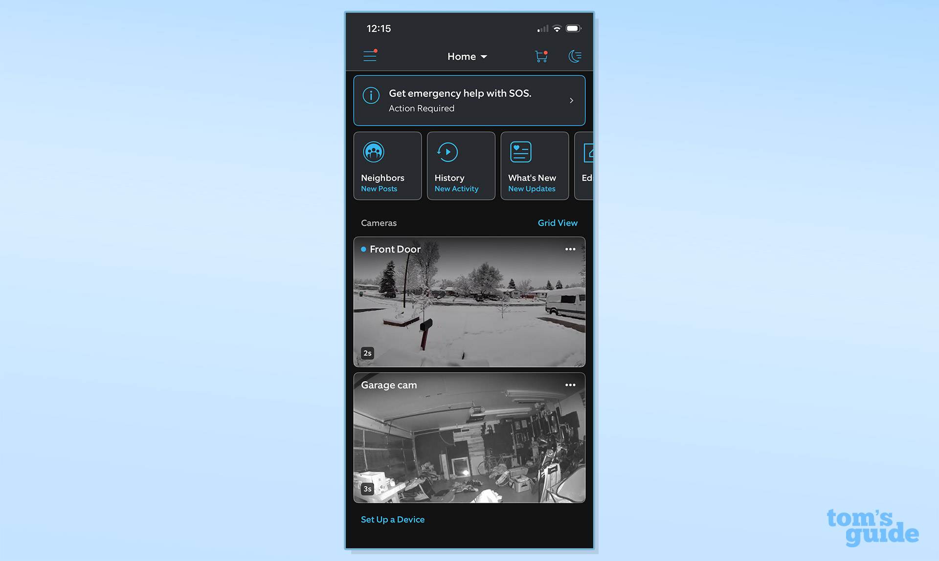 Στιγμιότυπο οθόνης της εφαρμογής Ring Indoor Cam Plus