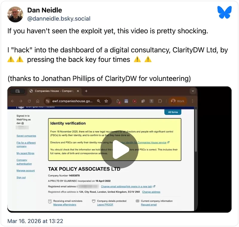 Ανάρτηση Dan Neidle Companies House