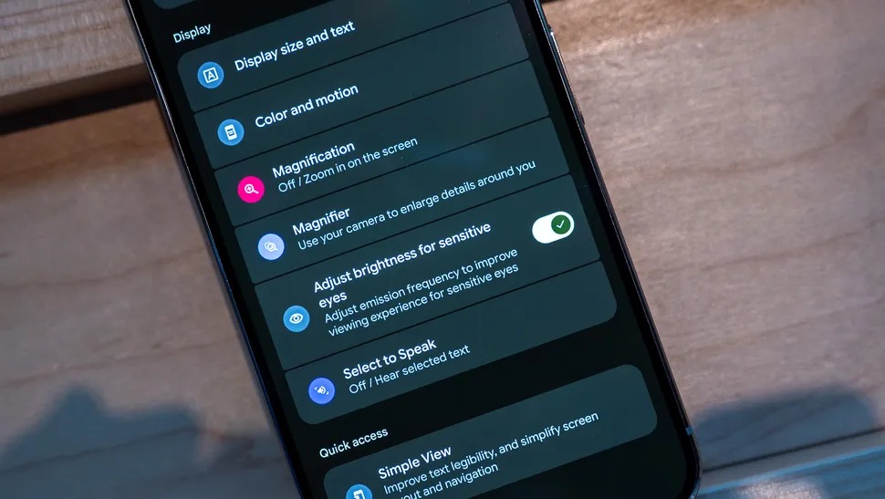 Εργαλείο μείωσης φωτισμού PWM στις ρυθμίσεις προσβασιμότητας του iOS 26
