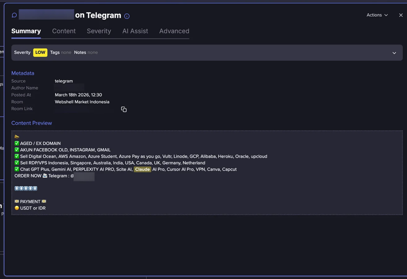 Οι λογαριασμοί AI πωλούνται ως μέρος μιας στοίβας IT όπως RDP, VPS κ.λπ.