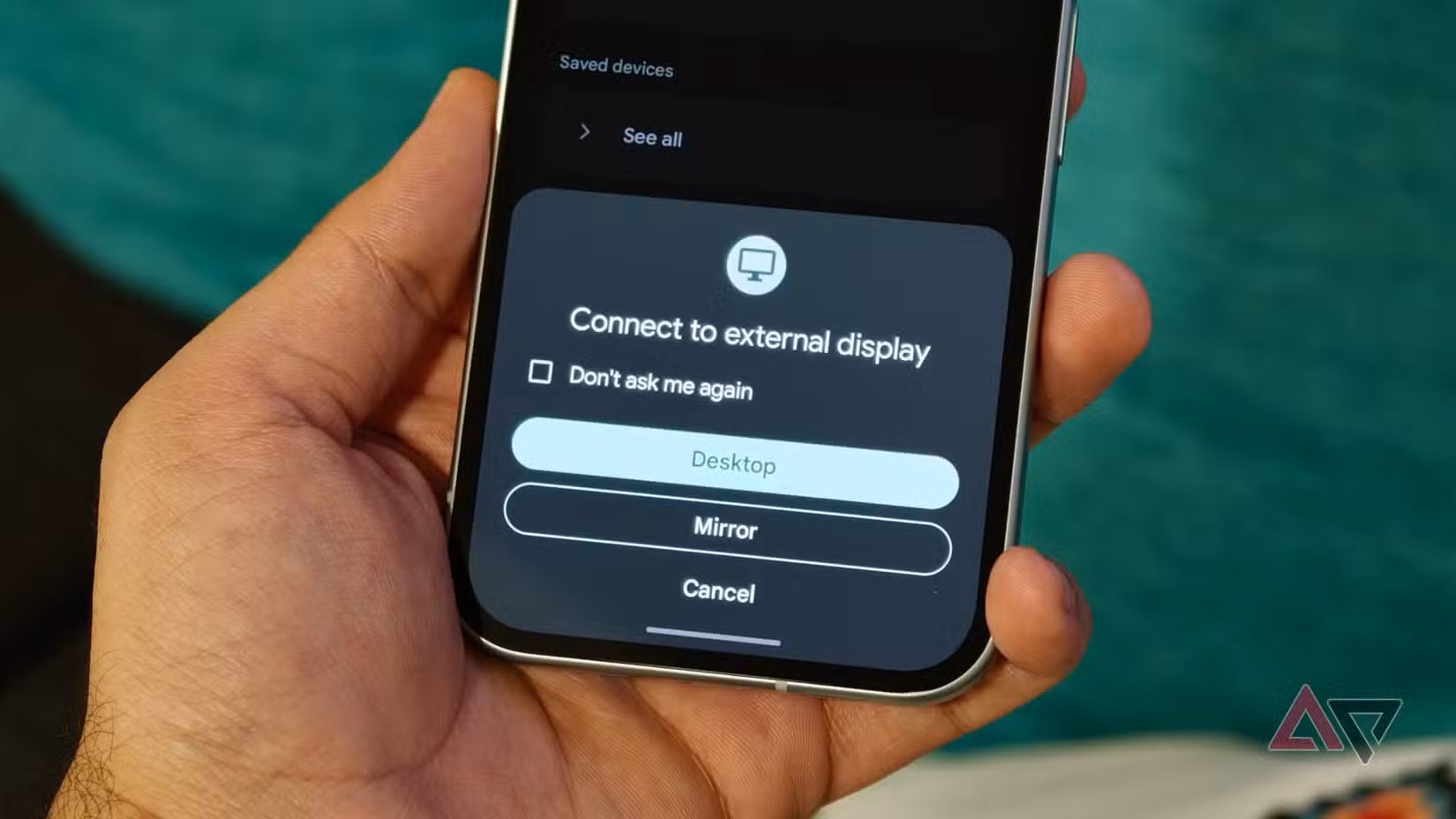 Ορισμός της εξωτερικής οθόνης ως προεπιλογής για τη λειτουργία επιφάνειας εργασίας Pixel