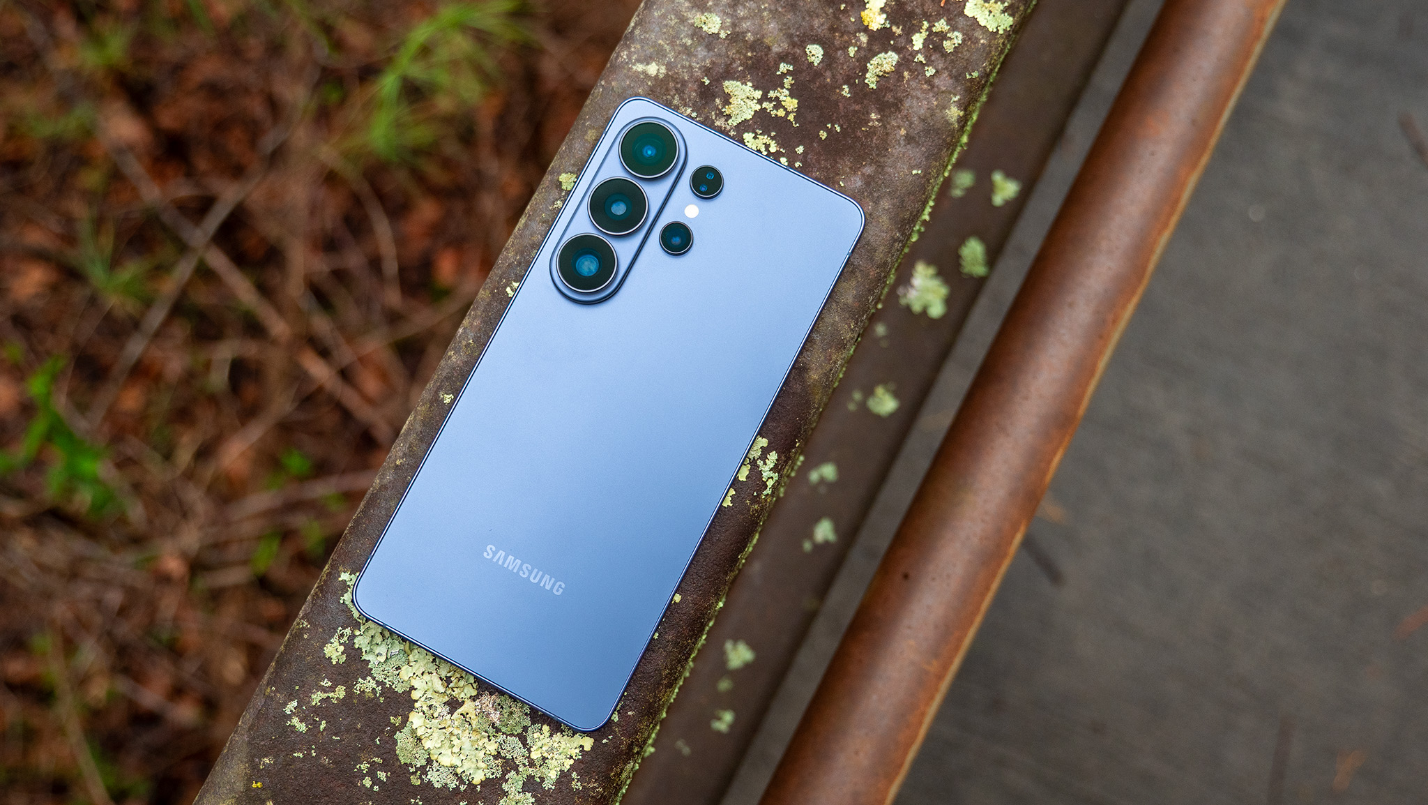 The back of the blue Samsung Galaxy S26 Ultra