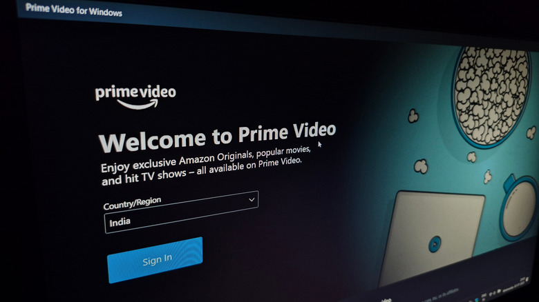 Η αρχική οθόνη του Amazon Prime Video για Windows εμφανίζεται σε οθόνη υπολογιστή